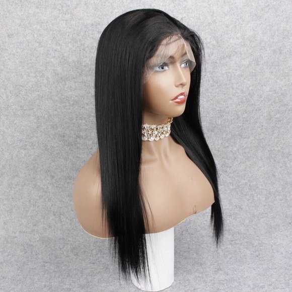 www.goldyhair.ca Other - 100% Human Hair TRANSPARENT Lace Front Jet Black